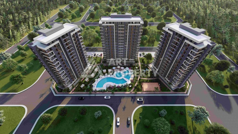 Комфортабельные квартиры от 69 до 120 кв.м. в районе Арпачбахшиш, Мерсин. - Ракурс 10