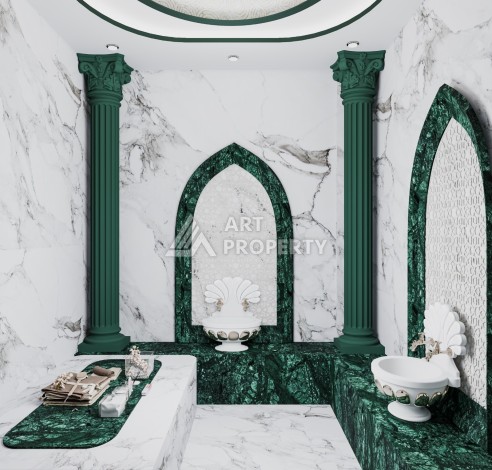 Шикарная вилла на этапе строительства в элитном районе Каргыджак - Ракурс 48