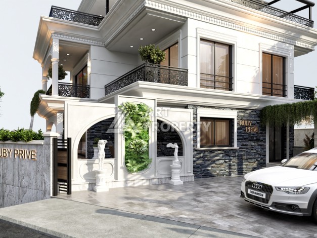 Шикарная вилла на этапе строительства в элитном районе Каргыджак - Ракурс 3