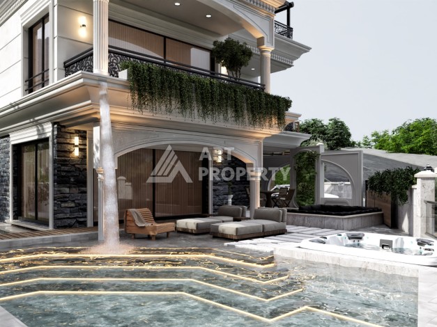 Шикарная вилла на этапе строительства в элитном районе Каргыджак - Ракурс 4