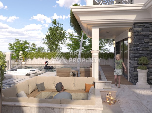 Шикарная вилла на этапе строительства в элитном районе Каргыджак - Ракурс 6