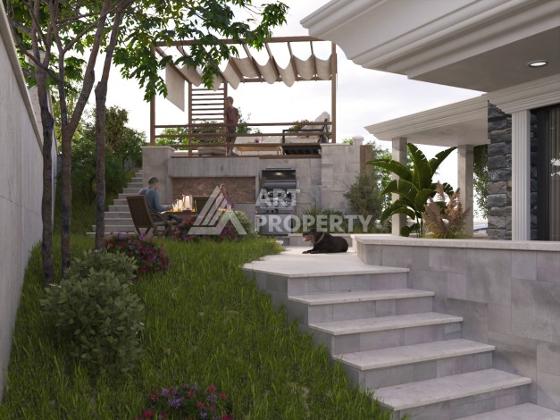 Шикарная вилла на этапе строительства в элитном районе Каргыджак - Ракурс 11