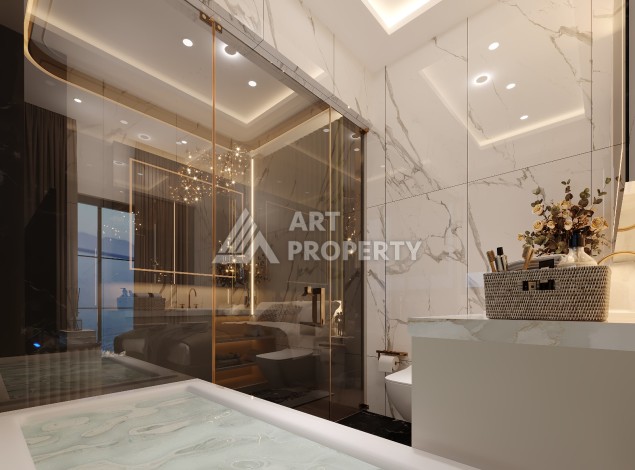 Шикарная вилла на этапе строительства в элитном районе Каргыджак - Ракурс 41