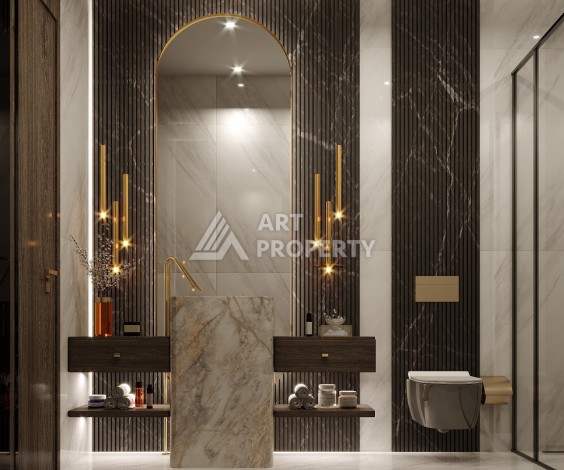 Шикарная вилла на этапе строительства в элитном районе Каргыджак - Ракурс 45