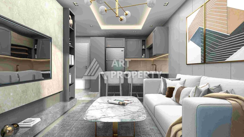 Масштабный проект на старте строительства с квартирами и виллами от 65 кв.м. Томюк, Мерсин. - Ракурс 6