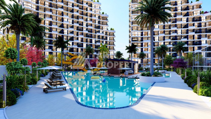 Масштабный проект на старте строительства с квартирами и виллами от 65 кв.м. Томюк, Мерсин. - Ракурс 16