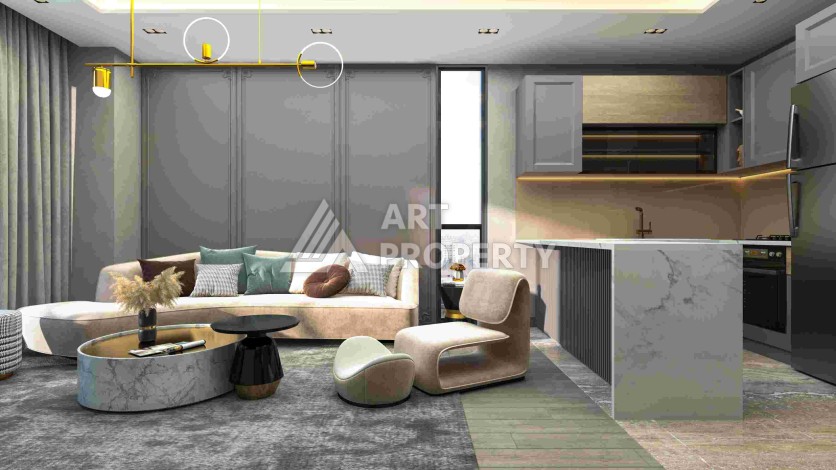 Масштабный проект на старте строительства с квартирами и виллами от 65 кв.м. Томюк, Мерсин. - Ракурс 23