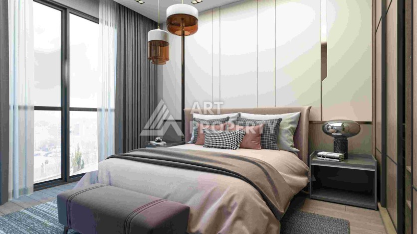 Масштабный проект на старте строительства с квартирами и виллами от 65 кв.м. Томюк, Мерсин. - Ракурс 24