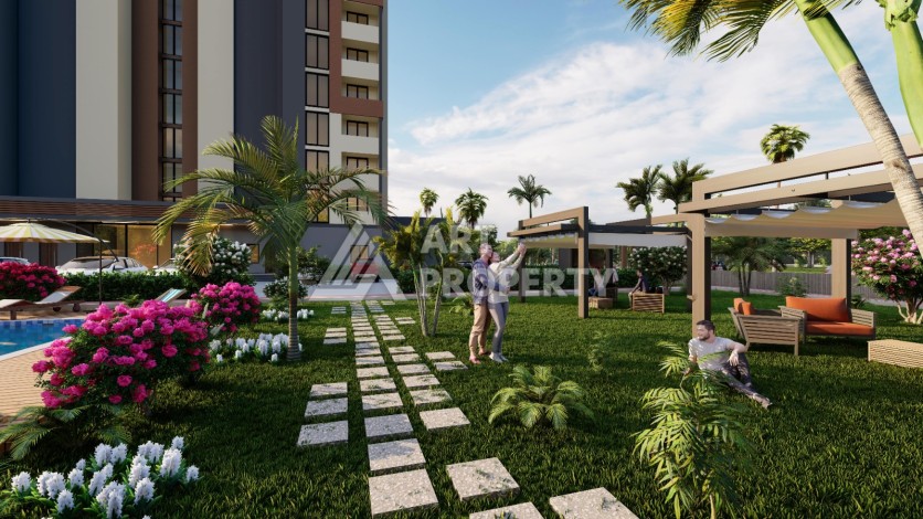 Квартиры 2+1 и 3+1 в 450 метрах от моря. Тедже, Мерсин. - Ракурс 2