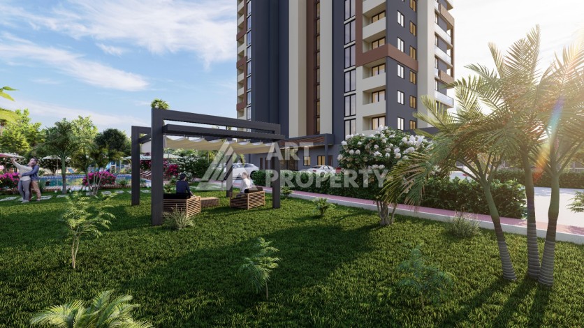 Квартиры 2+1 и 3+1 в 450 метрах от моря. Тедже, Мерсин. - Ракурс 3