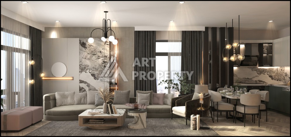 Квартиры 2+1 и 3+1 в 450 метрах от моря. Тедже, Мерсин. - Ракурс 17