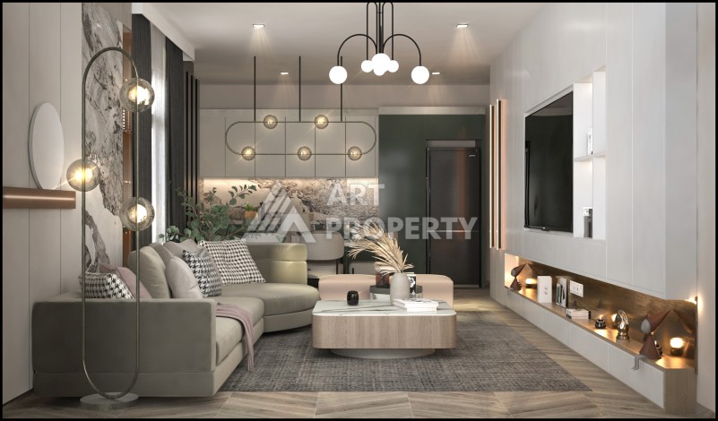 Квартиры 2+1 и 3+1 в 450 метрах от моря. Тедже, Мерсин. - Ракурс 19