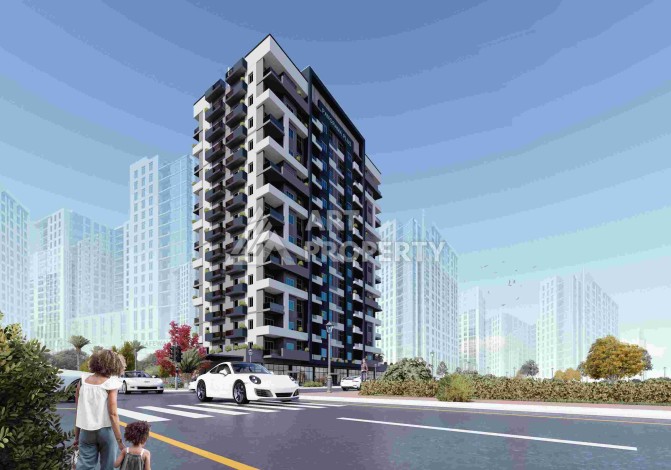 Квартиры 2+1 и 3+1 в строящейся резиденции у моря в Мерсине, от 79,5 кв.м. - Ракурс 3