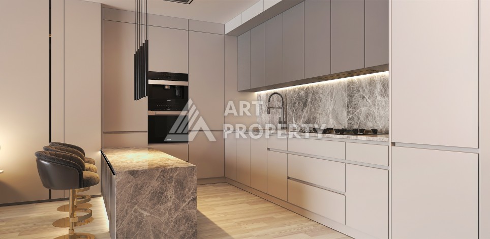 Квартиры 2+1 и 3+1 в строящейся резиденции у моря в Мерсине, от 79,5 кв.м. - Ракурс 13