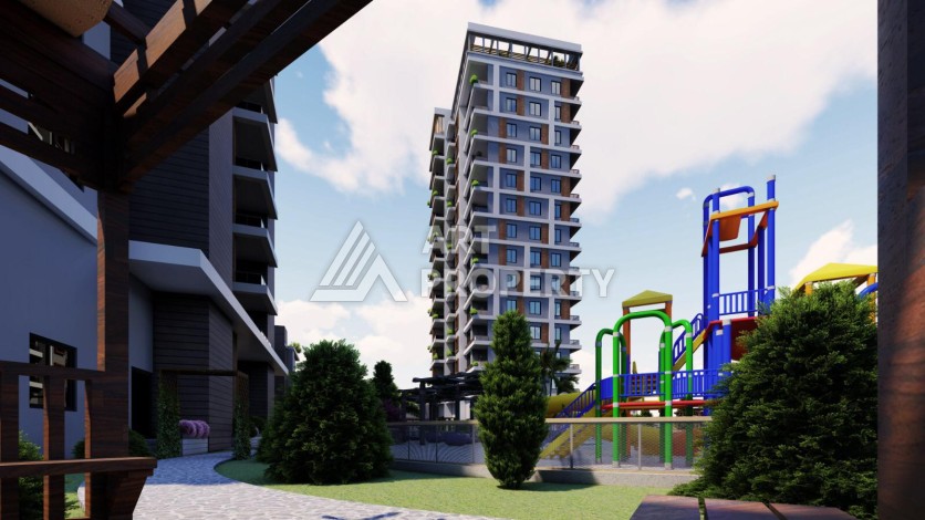 Просторные квартиры от 100 до 120 кв.м. всего в 350 метрах от моря. Тедже, Мерсин - Ракурс 12