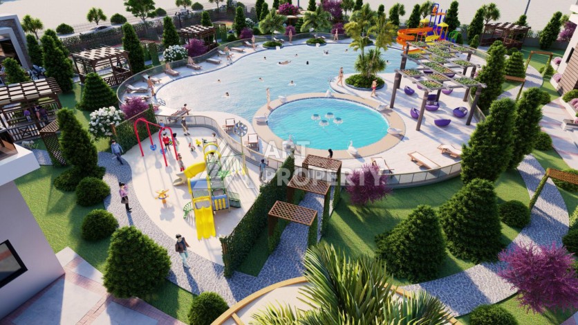 Просторные квартиры от 100 до 120 кв.м. всего в 350 метрах от моря. Тедже, Мерсин - Ракурс 13