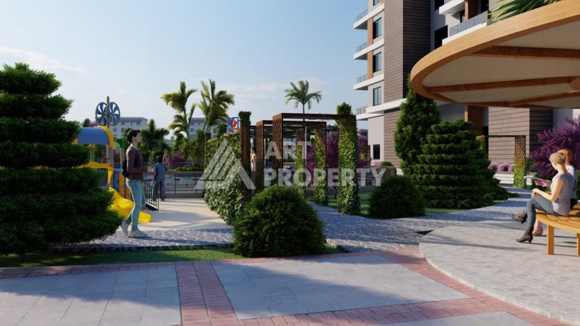 Просторные квартиры от 100 до 120 кв.м. всего в 350 метрах от моря. Тедже, Мерсин - Ракурс 15