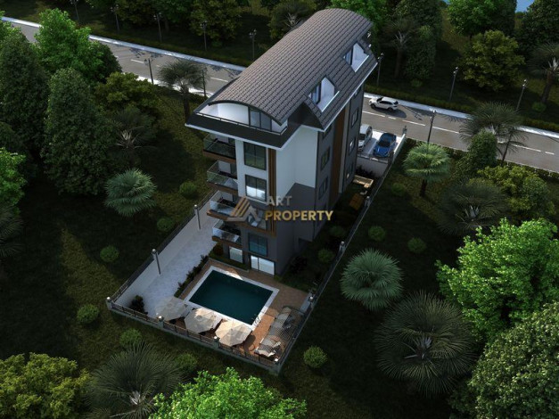 Новый комплекс с апартаментами разных планировок в районе Оба, 80 – 156 м2 - Ракурс 6