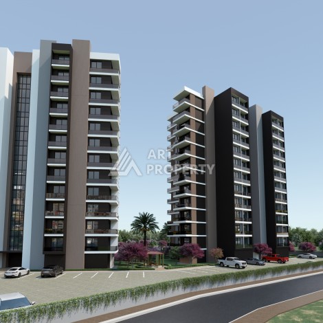 Квартира 1+1 в новом ЖК всего в 350 метрах от моря. Томюк, Мерсин. - Ракурс 4