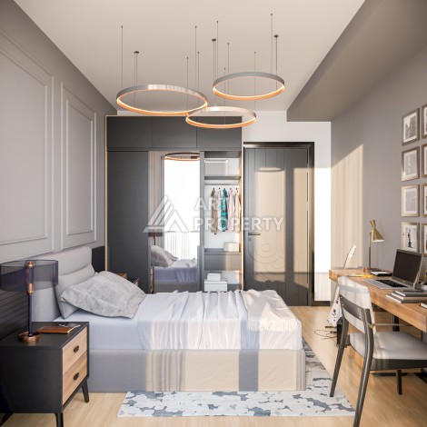 Квартира 1+1 в новом ЖК всего в 350 метрах от моря. Томюк, Мерсин. - Ракурс 12