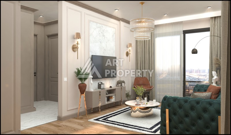 Квартиры 2+1 в строящейся резиденции, 120 кв.м. Мезитли, Мерсин. - Ракурс 8