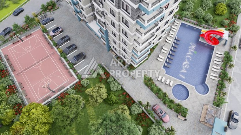 Комплекс комфорт класса в районе Демирташ с собственным пляжем - Ракурс 7