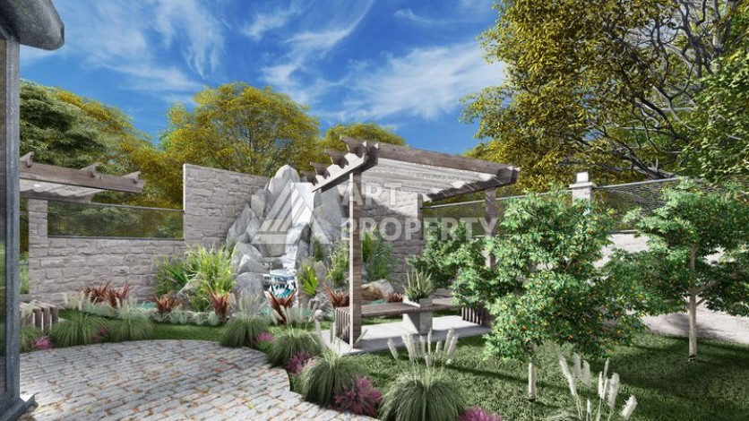 Комплекс комфорт класса в районе Демирташ с собственным пляжем - Ракурс 13