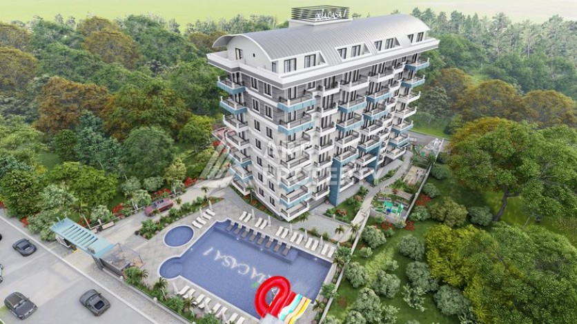 Комплекс комфорт класса в районе Демирташ с собственным пляжем - Ракурс 17