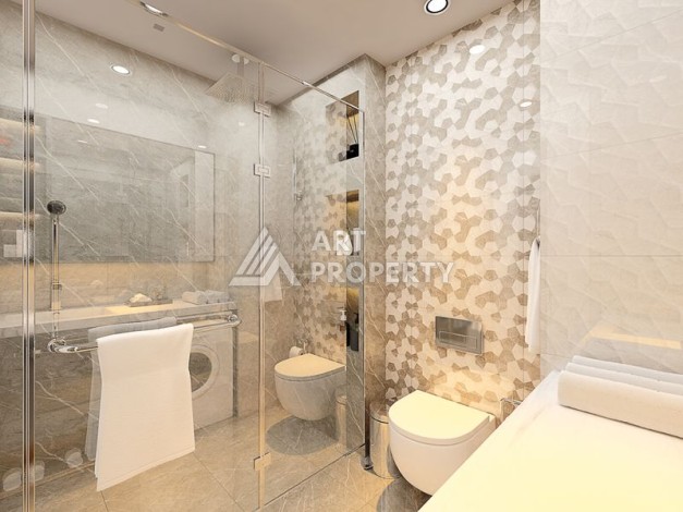 Комплекс комфорт класса в районе Демирташ с собственным пляжем - Ракурс 19