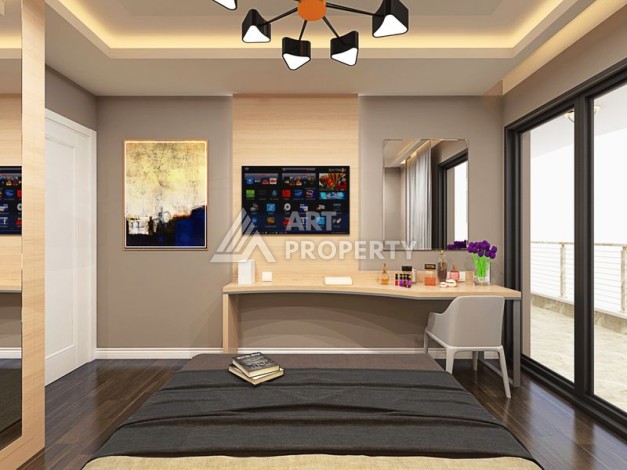 Комплекс комфорт класса в районе Демирташ с собственным пляжем - Ракурс 25