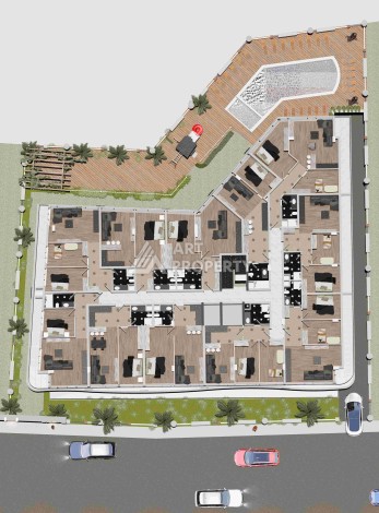 Квартиры и дуплексы от 53 до 120 кв.м. в самом сердце Анталии. Уникальная локация! - Ракурс 11