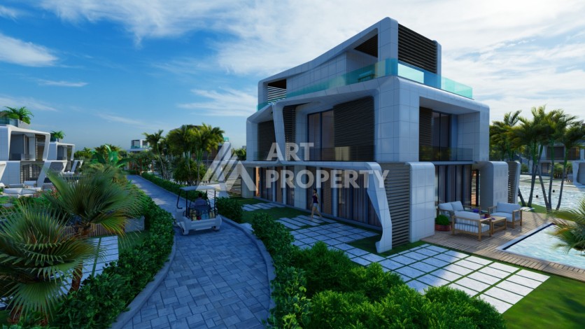 Виллы под гражданство и гарантированную аренду 3+1 в Белеке, 180 кв.м. - Ракурс 3