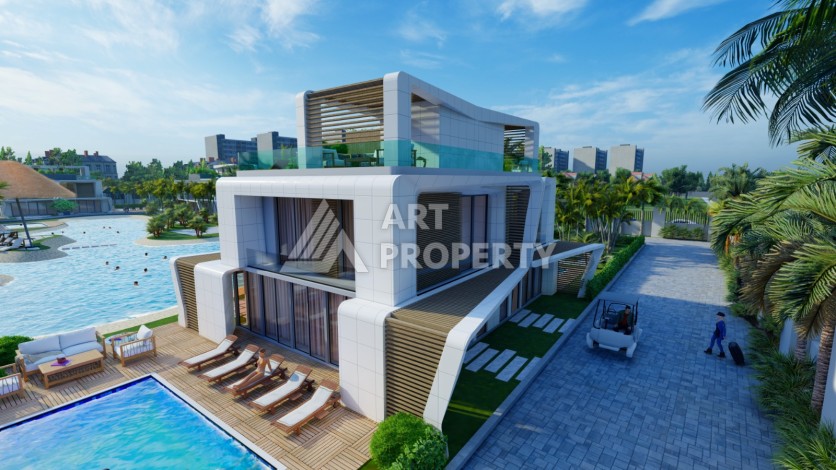 Виллы под гражданство и гарантированную аренду 3+1 в Белеке, 180 кв.м. - Ракурс 13