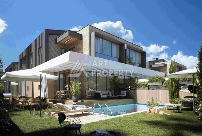 Виллы 4+1 с камином и приватной территорией в Дошемеалты, Анталья, 350 кв.м. - Ракурс 2