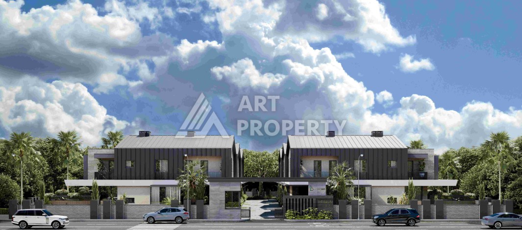 Виллы 4+1 с камином и приватной территорией в Дошемеалты, Анталья, 350 кв.м. - Ракурс 4