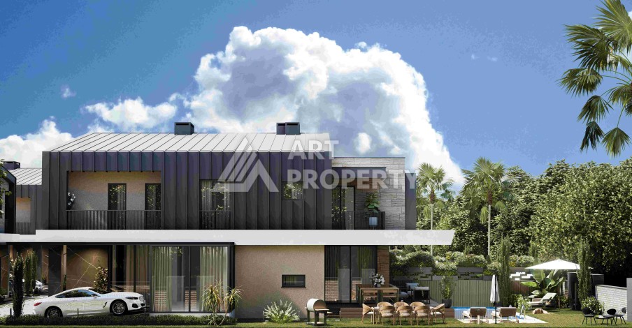 Виллы 4+1 с камином и приватной территорией в Дошемеалты, Анталья, 350 кв.м. - Ракурс 7