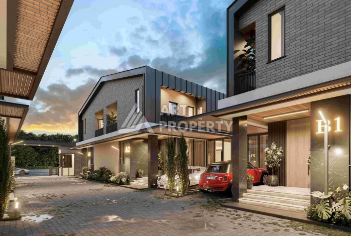 Виллы 4+1 с камином и приватной территорией в Дошемеалты, Анталья, 350 кв.м. - Ракурс 12