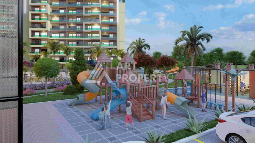 Комфортабельные квартиры 1+1 и 2+1 в строящейся престижной резиденции в Мезитли, от 56 кв.м. - Ракурс 2