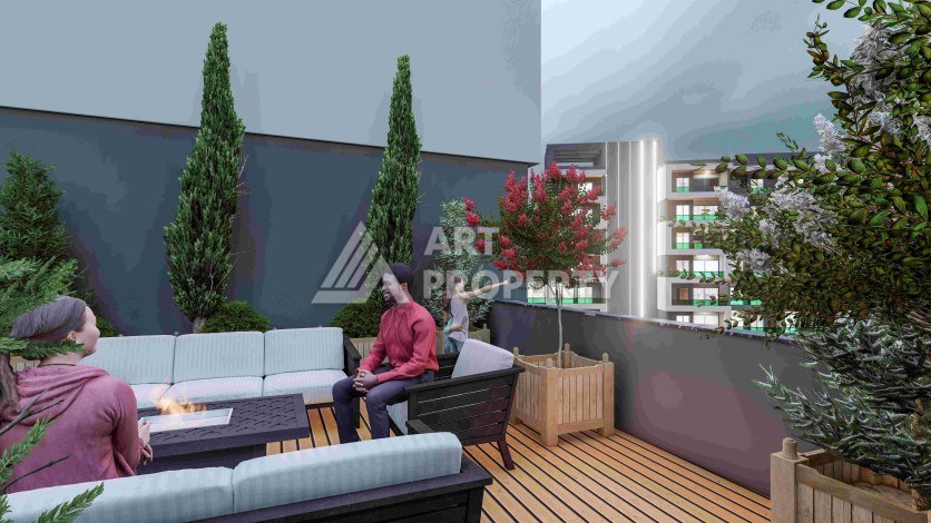 Комфортабельные квартиры 1+1 и 2+1 в строящейся престижной резиденции в Мезитли, от 56 кв.м. - Ракурс 6