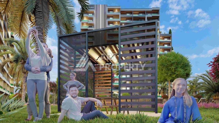 Комфортабельные квартиры 1+1 и 2+1 в строящейся престижной резиденции в Мезитли, от 56 кв.м. - Ракурс 7