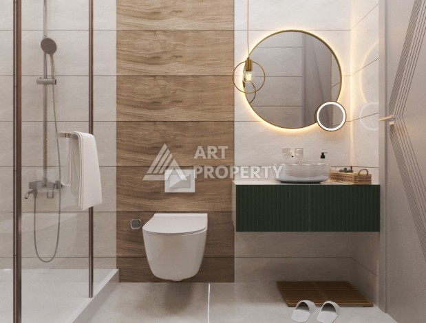 Комфортабельные квартиры 1+1 и 2+1 в строящейся престижной резиденции в Мезитли, от 56 кв.м. - Ракурс 13