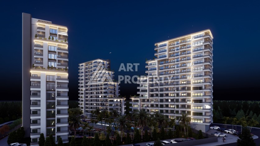 Современные квартиры 1+1 и 2+1 от 62 кв.м. в районе Тедже, Мерсин. - Ракурс 12