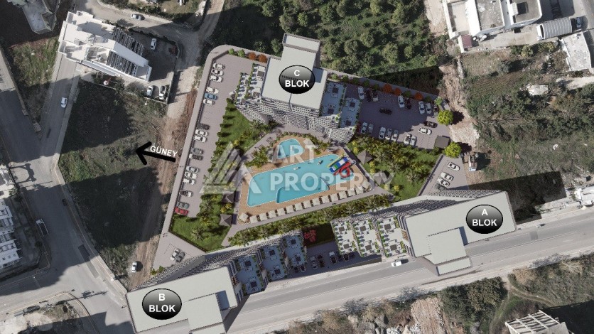 Современные квартиры 1+1 и 2+1 от 62 кв.м. в районе Тедже, Мерсин. - Ракурс 14