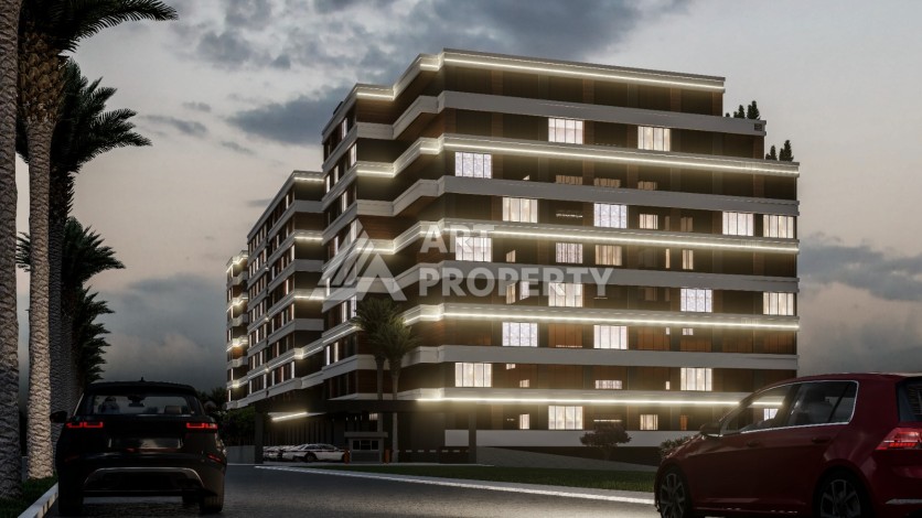 Элегантный инвестиционный проект с квартирами 0+1, 1+1 и 2+1 от 35 кв.м. Томюк, Мерсин. - Ракурс 4