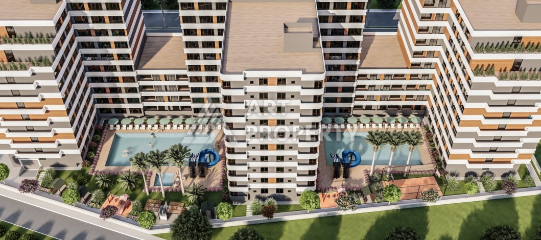 Элегантный инвестиционный проект с квартирами 0+1, 1+1 и 2+1 от 35 кв.м. Томюк, Мерсин. - Ракурс 5