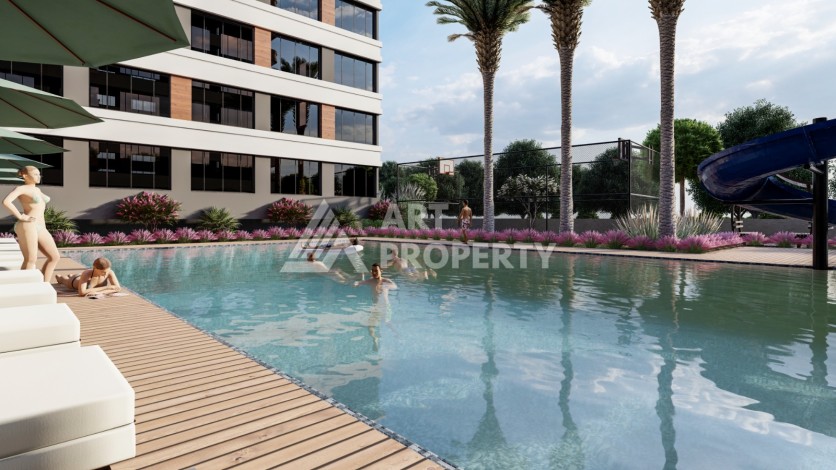 Элегантный инвестиционный проект с квартирами 0+1, 1+1 и 2+1 от 35 кв.м. Томюк, Мерсин. - Ракурс 7