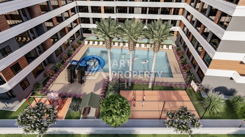 Элегантный инвестиционный проект с квартирами 0+1, 1+1 и 2+1 от 35 кв.м. Томюк, Мерсин. - Ракурс 10