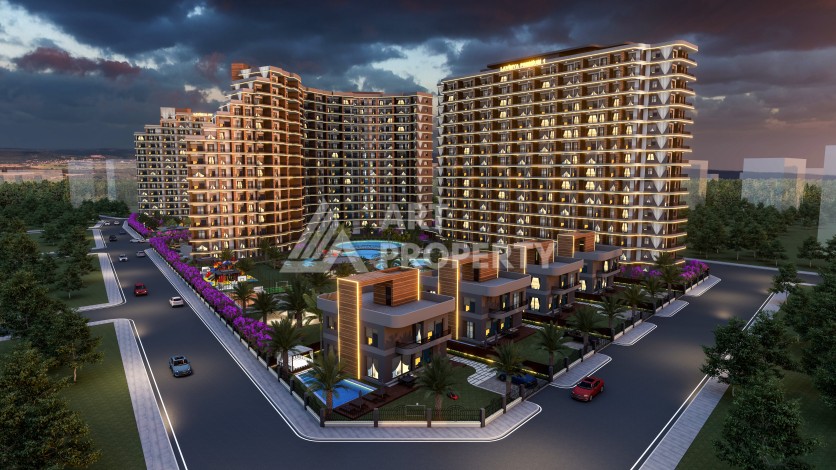 Премиум проект с квартирами 1+1, 2+1, 3+1 и 4+1 виллами в 150 метрах от моря. Томюк, Мерсин. - Ракурс 11