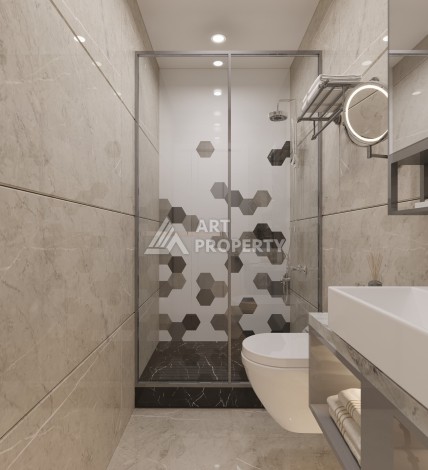 Премиум проект с квартирами 1+1, 2+1, 3+1 и 4+1 виллами в 150 метрах от моря. Томюк, Мерсин. - Ракурс 30