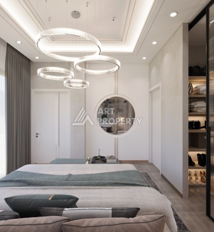 Премиум проект с квартирами 1+1, 2+1, 3+1 и 4+1 виллами в 150 метрах от моря. Томюк, Мерсин. - Ракурс 37